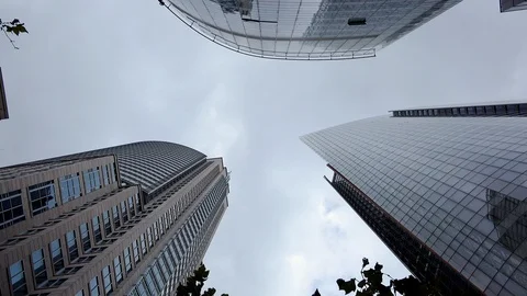 Panning Tall Buildings Stock Footage 88230434