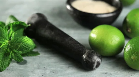 Panning through to mojito Stock Footage 5089818