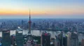 Panning TimeLapse: China Shanghai Skyline, Day to Night. HD Footage
