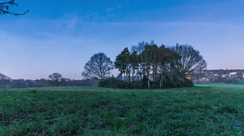 Panning timelapse of dusk at Hampstead Heath Stock Footage 45571239