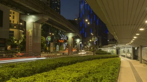 Panning timelapse of Jalan Sultan Ismail, this well-known street is lined Stock Footage 107449630