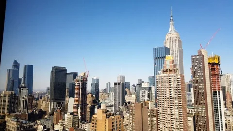 Panning Timelapse of midtown Manhattan Stock Footage 111220117