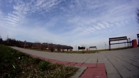 Panning  timelapse in a park Stock Footage 48483307