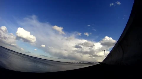 Panning timelapse on surface of river Dnieper Stock Footage 48714085