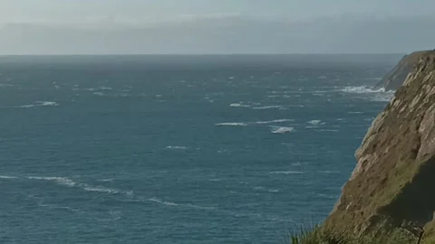 Panning towards the Skellig Rocks, County Kerry Ireland Stock Footage 227548822