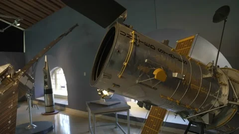 Panning of US space satellite Stock Footage 152349521