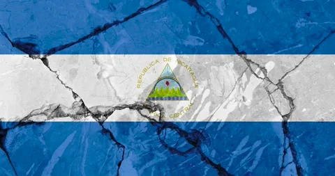 A panning video of a brick wall with the morocco flag Stockbeeldmateriaal 337429933