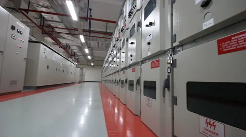 Panning video of substation Stock Footage 53442683