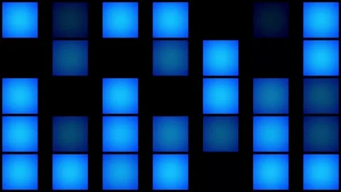 PANNING-VIEW-blue-digital-square Stock Footage 313976222