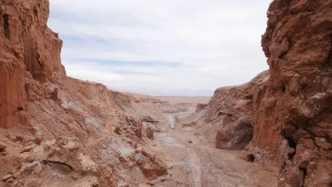 Panning View OF San Pedro de Atacama, Desert Stock Footage 107127826
