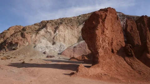 Panning View OF San Pedro de Atacama, Desert Stock Footage 107131736