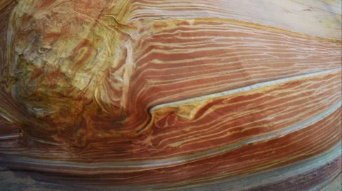 Panning view of small canyon in the Wave. Stockbeeldmateriaal 54055839