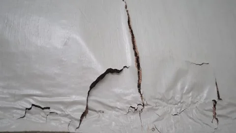 Panning view of the termites damage on the house wall Видео 259394942