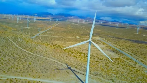 Pannning in Circular motion around Windmill Stock Footage 86587389