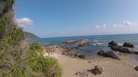 Pano on the beach Stock-Footage 129712716