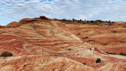 Panoram of Candy Cliffs at Yant Flats in St. George area Stock Footage 165792904