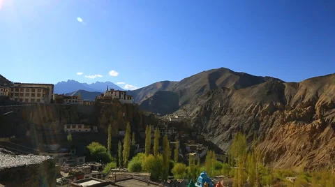 Panoram of Lamayuru valley Stock Footage 44771396
