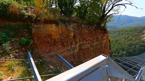 Panoram of the mountaun bridge Stock Footage 44763958