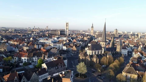 Panoram over town Stock Footage 96159375