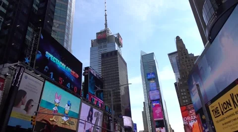 Panorama 360. Skyscrapers at Time square.  New York city. Vidéo 63496005