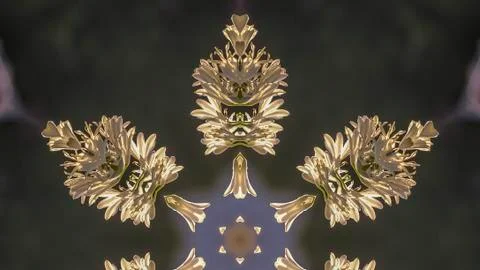 Panorama Abstract angular star shape like a snowflake made from photo of white Stock Photos