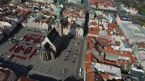 A panorama aerial view of the city Pilsen Vídeos de archivo 306695853