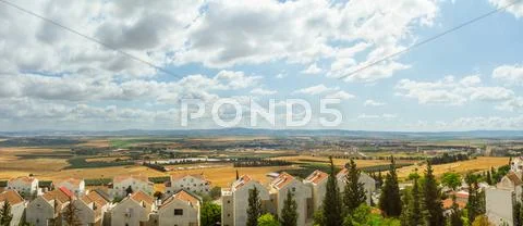 Panorama of afula Stock Photos