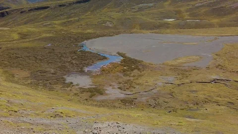 Panorama in Andes mountain range Stock Footage 121500744