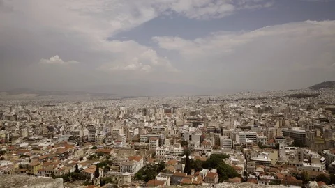 Panorama of Athens Stock Footage 91789783