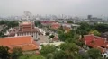 Panorama of Bangkok downtown. View from Golden Mountain, Wat Saket HD Footage