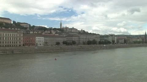 Panorama of the beautiful Budapest Stock Footage 12415182