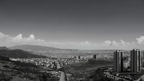 Panorama becomes color Stock Footage 107917460