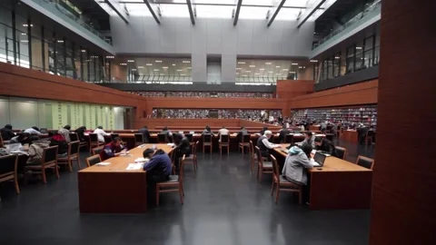 Panorama of Beijing Library 2 Stock Footage 171557831
