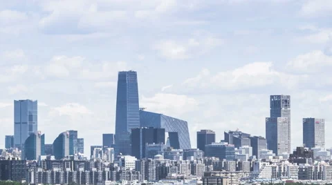 Panorama of beijing skyline--timelapse Vídeo Stock 41721393
