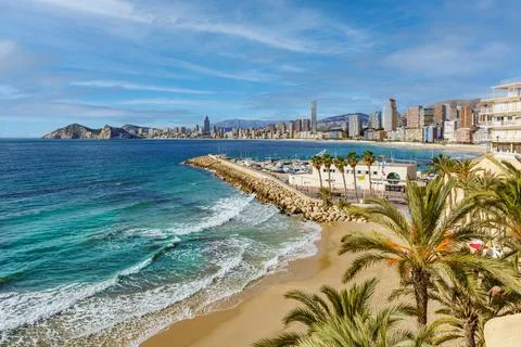 Panorama of Benidorm Stock Photos