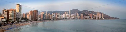 Panorama of benidorm, spain Stock Photos