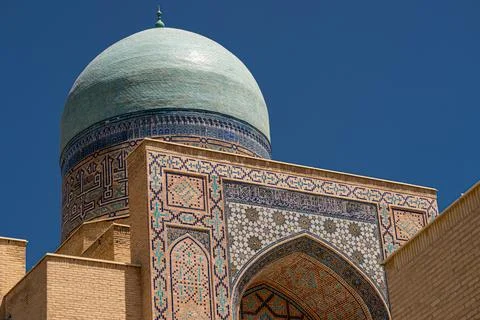 Panorama of Bibi-Khanym Mosque, Samarkand, Uzbekistan. - islamic religious .. Stock Photos