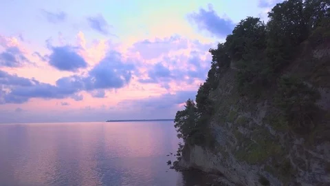Panorama of the Black Sea Coast Stock Footage 94874449