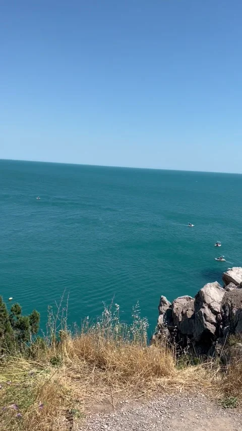 Panorama of Black Sea Stock Footage 248569002