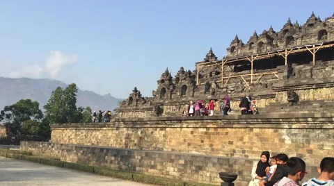Panorama of the Borobudur temple Stockbeeldmateriaal 62173023