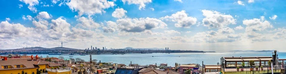 Panorama of Bosphorus Stock Photos