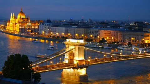 Panorama of Budapest, Hungary. 스톡 동영상 39833063