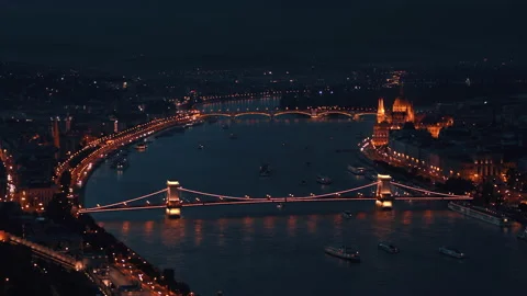 Panorama of Budapest, Hungary Stock Footage 131383937