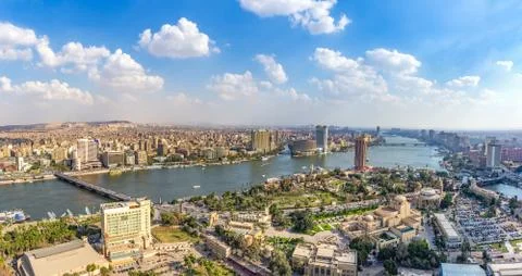 Panorama of Cairo Stock Photos