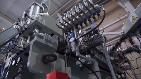 Panorama Camera about The Modern Automated Production Line. Stock Footage 60398544