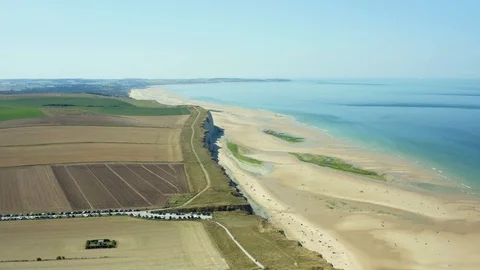 Panorama of Cap Blanc Nez Reverse (France) Stock Footage 116174500