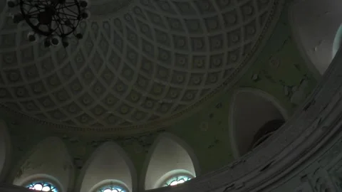 Panorama of the ceiling of a haunted house Stock Footage 89020453
