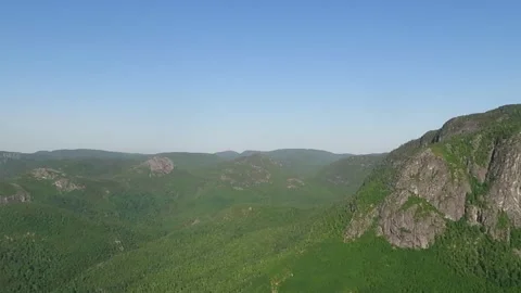 Panorama of Charlevoix mountain  库存影片 141231166
