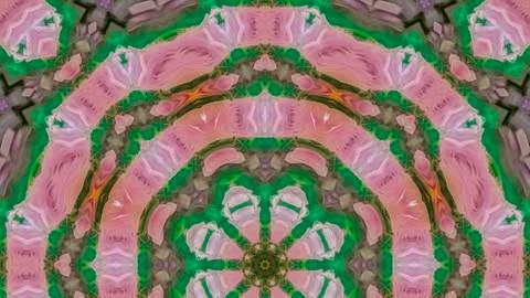 Panorama A circular pattern with colorful feathers digital Stock Photos