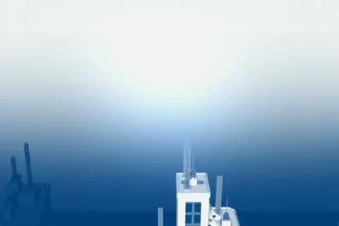 Panorama City Background Begin Stock Footage 10870998